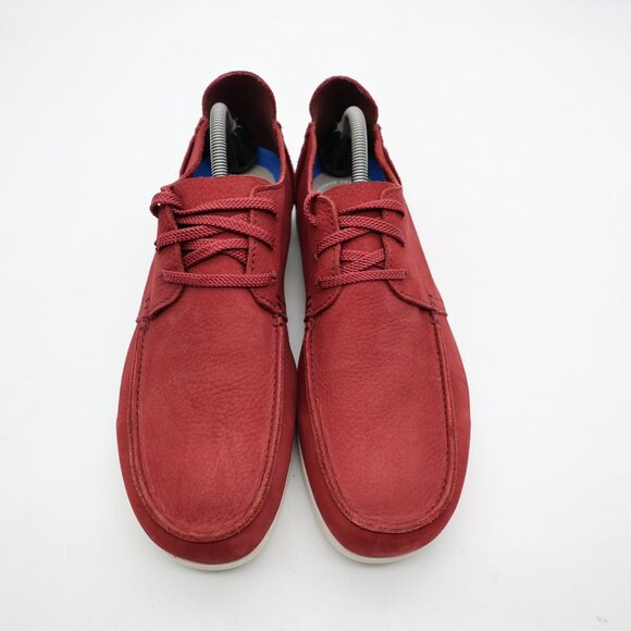 Clarks Shacrelite Burgundy Nubuck Oxford Men\'s 10 M Low Lace Up Comfort Boots main image 9
